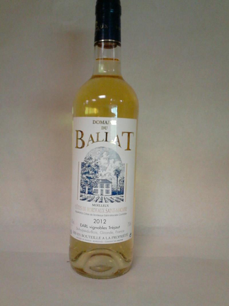 Vin blanc Domaine du ballat bl moelleux